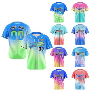 Camiseta de Béisbol Personalizada SPARKWELL con Degradado, Unisex, Manga Corta, Sublimada, Transpirable, de Poliéster, Nombre del Equipo 00 - Product Image 6