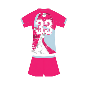Ensemble short et maillot de rugby personnalisé pour femme – Tissu haute performance, écologique, anti-humidité, broderie 3D, uniforme de match d'équipe - Product Image 5