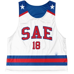 OEM Design Personnalisé Sublimé Réversible Lacrosse Pinnies Séchage Rapide 100% Polyester Respirant Adulte/Jeune Pinnies Maillots Personnalisés - Product Image 3