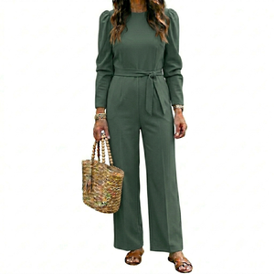 Vestidos de Trabajo Modernos para Mujer, Casuales, de Manga Larga, Cuello Redondo, Corte en A, Vestido Elegante de Oficina para Mujer con Cinturón - Product Image 1
