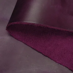 Cuir de vachette violet de qualité supérieure, finition cire dure, idéal pour chaussures, bottes et sacs de créateurs, ainsi que pour les objets d'art. - Product Image 4