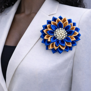 Broche de pata de gallo azul y dorado Sigma Gamma Rho, elegante pin de solapa, joyería llamativa, accesorio de moda, insignia decorativa, OEM personalizado - Product Image 2