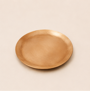 Handmade Pure Copper Coasters Set for Drinks Heavy Duty Solid Copper Round <b>Cup</b> <b>Mats</b> With Antique Patina Finish Minimalist Table - Product Image 6