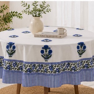 Beautiful Customized Floral Cotton Tablecloth Eco-Friendly Handmade Modern Design Washable Reusable Durable <b>Table</b> <b>Cover</b> for - Product Image 2