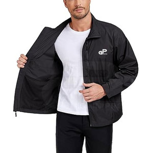 Vestes de golf professionnelles pour hommes, coupe-vent, OEM ODM, imperméables, coupe-vent, logo personnalisé, impression sérigraphique, livraison mondiale - Product Image 2