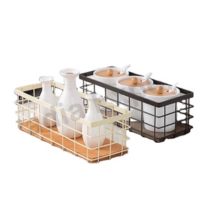 Boîte de rangement de barres de toit en métal de type debout avec 3 couches d'organisation efficace pour la conservation d'articles de stockage de boissons - Product Image 1