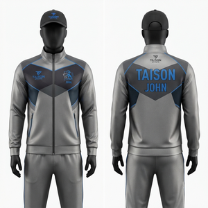 TAISON SPORTS Survêtement de volley-ball unisexe en polyester interlock 300 GSM Premium, jaune et gris, personnalisable, pour l'hiver - Product Image 5