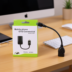 สายเคเบิลข้อมูล OTG สำหรับโทรศัพท์มือถือชุดเชื่อมต่อ USB S K07 สีดำสีขาว - Product Image 3