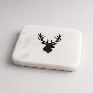 Designer Wood <b>Marble</b> Coaster Handmade Luxury Beverage Cup Holder for Home Restaurant Stylish Decorative Premium Collection - Product Image 4