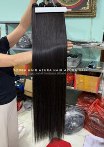 Soldes! Extensions de cheveux humains vierges non traités du Vietnam, style ondulé naturel, cuticule machine, super double trame, paquets - Product Image 3