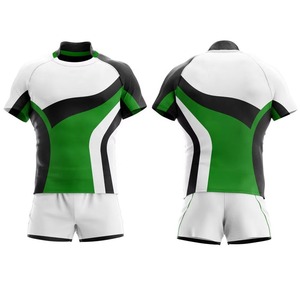 Ensemble de maillot et short de rugby personnalisé de qualité supérieure avec logo, sublimé, respirant, à séchage rapide, pour hommes, tenue de sport - Product Image 4