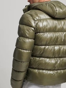 Mens Hooded Padded Winter Jacket Warm <b>Bubble</b> <b>Coat</b> Quilted Shell Full Zip Casual Cold Weather Outerwear Wholesale Clothing - Product Image 2