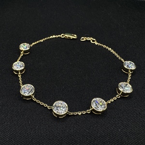 Magnifique bracelet en diamant rond de 5,37 carats cultivé en laboratoire, en or jaune 14 carats pour femmes - Product Image 5