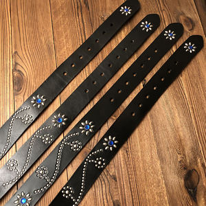 Ceinture pour homme en cuir de vachette, style décontracté, boucle en acier, écologique, longueur réglable, largeur 3,0 cm, personnalisable - Product Image 6