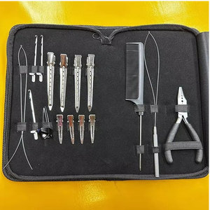 Kit Profesional de Extensiones de Cabello con Estuche de Cuero Premium, Juego Completo de Herramientas para Aplicación y Remoción de Extensiones de Cabello - Product Image 1