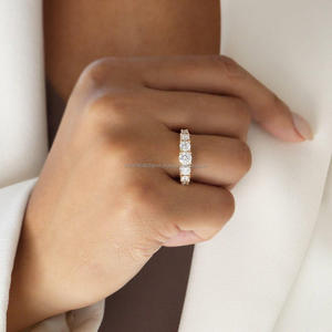 IGI/GIA Lab Grown Cut Diamond Vintage 14K Amarillo Boda/Anillo de compromiso Unisex Fino Oro blanco Aniversario Fiesta-Anillos dignos - Product Image 1