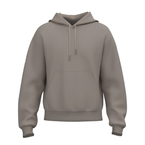 Hoodie personnalisé imprimé anti-plis style vintage avec poche sur la manche, en polaire 430g, coupe oversize, en laine/viscose, pour logo personnalisé en gros - Product Image 1