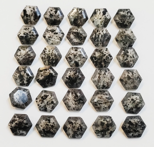 Cuarzo rutilo negro AAA, piedra suelta facetada hexagonal de 6*6 mm, 8*8 mm, 10*10 mm, 11*11 mm, GEMA 100% NATURAL para la fabricación de joyas - Product Image 2