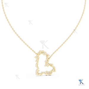 จี้เพชรรูปหัวใจทรงลูกแพร์ สร้อยคอทองคำแท้ 14K 18K สำหรับผู้หญิง งานหรูหรา เหมาะสำหรับงานปาร์ตี้และงานแต่งงาน - Product Image 6