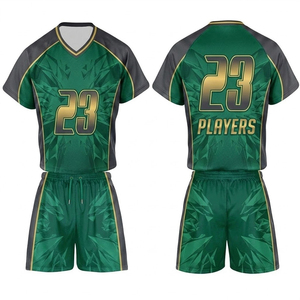 Uniforme de lacrosse imprimé à manches courtes en polyester respirant 100% fabriqué en usine, vêtements d'entraînement de haute qualité, unisexe - Product Image 1