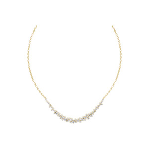 Collar Aarinya para Mujer con Diamantes Cultivados en Laboratorio, Chapado en Oro de 9K, Corte Moderno, Diseño de Racimo Flotante, para Compromiso, Boda, Lujo, Certificado IGI - Product Image 5