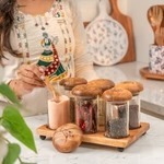 Wooden Spice Storage Rack Customized Popular Design Simple Spice Jar Storage Shelf Rack Manufacture From kitchen Detachable Tray - Product Image 3
