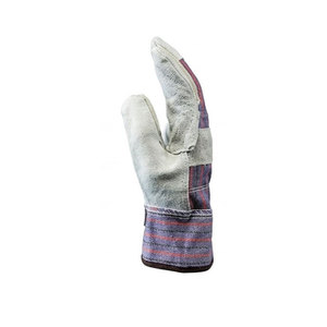 Gants de travail robustes en cuir de vachette pleine fleur, résistants à la chaleur, avec manchette de sécurité, pour l'industrie et le jardinage, antidérapants avec manchette caoutchoutée, certifiés CE - Product Image 2