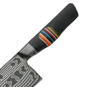 Cuchillo de Chef de Acero de Damasco, Hoja de 8-9.9 Pulgadas, Forjado a Mano, Estilo Japonés, Mango de Madera, Cuchillo de Cocina Afilado como una Navaja, Ambidiestro - Product Image 4