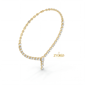 Collar de Lujo Zyorio Jewels, Chapado en Oro Rosa, Plata 925, Diamante Cultivado en Laboratorio, para Compromiso, Boda, Fiesta, Cadena de Eslabones, Diseño Moderno y Audaz - Product Image 2