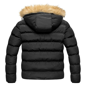 Men’s Insulated Puffer Coat Lightweight Thermal Winter <b>Jacket</b> with High Collar, Elastic Cuffs and Side Storage Pockets - Product Image 5