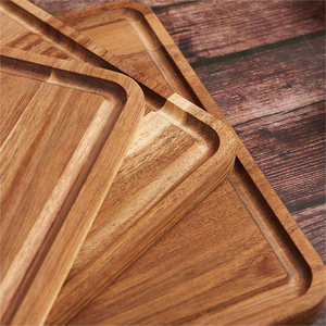 Planche à découper en bois d'acacia double face épaisse personnalisée, planche de boucher, planche à charcuterie en bois pour la cuisine - Product Image 5