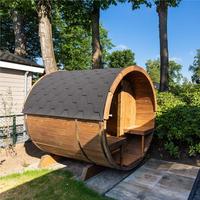 4-6 Personen Outdoor Red Cedar Bucket Sauna raum Massivholz konstruktion Asphalts chind eln Elektroherd für Dampf für Villen