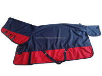 Couverture d'été Premium pour Chevaux, Imperméable et Respirante, en Polyester Rip-Stop 600D avec Doublure Satinée, pour Dressage, avec Protection du Cou, Combo