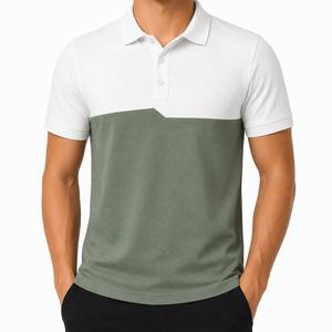 เสื้อโปโลพรีเมียมสำหรับผู้ชาย คอปกตัดสี ปักลายได้ตามสั่ง สวมใส่สบาย เหมาะสำหรับกอล์ฟ เทนนิส และคลับแวร์ ดีไซน์ใหม่ ลดราคา - Product Image 1