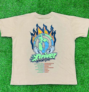 โลโก้ที่กําหนดเองStreetwearผ้าฝ้ายผู้ชายเสื้อยืดกราฟิกคุณภาพสูงพิมพ์เฮฟวี่เวทเสื้อยืดวินเทจ - Product Image 5