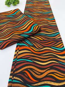 Tissu en coton imprimé wax africain multicolore en gros pour vêtements de mode et couture Mozambique - Product Image 6