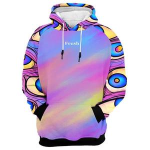 Sudadera con capucha a rayas frescas para hombre, con cremallera, de punto, informal de primavera, con logo frontal estampado por sublimación - Product Image 2