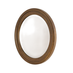 Grand miroir mural décoratif rond antique doré pour salon, miroir moderne élégant avec cadre en métal et effet plissé pour la décoration intérieure - Product Image 5