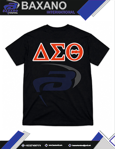 เดลต้า |   ซิกมา |   เสื้อยืดสีดำ Theta Sorority EST 1913 ดีไซน์ตัวอักษรกรีกสีแดงเข้ม ผ้าฝ้าย 100% ระบายอากาศได้ดี DST Sorority - Product Image 5