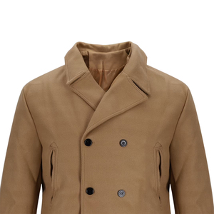Abrigo de Lana para Hombre, Cálido, para Invierno, Estilo Trench, Color Sólido, Ecológico, de Secado Rápido, Transpirable, con Cuello Camisero, Elegante - Product Image 4