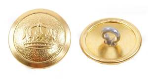 Botones de Aleación de Zinc Ecológicos Personalizables OEM con Acabado Pulido, Logotipo Dorado y Estilo Elegante para Prendas - Product Image 3