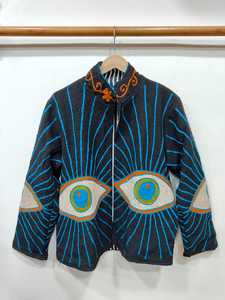 Veste en coton brodée Suzani, vêtement ethnique coloré, veste de fête en coton, veste bomber Suzani. - Product Image 5