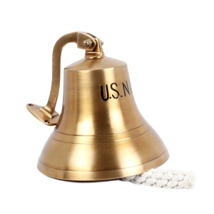 Campana de barco de latón de alta calidad con acabado antiguo personalizado, campanas de barco de latón para montaje en pared, venta al por mayor - Product Image 3