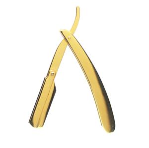 Stainless Steel Barber <b>Swing</b> Lock Razors <b>Single</b> Blade Smooth Feel Salon Quality Straight Face - Product Image 1
