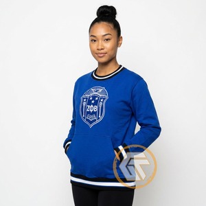 Sweat-shirt en molleton à col rond 380g pour femmes, personnalisé, brodé, uni, Zeta Phi Beta, pour sororité et fraternité, vente en gros - Product Image 3
