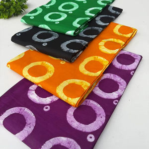 Tissu en coton Ankara imprimé wax africain sénégalais, motifs personnalisés de qualité supérieure pour vêtements féminins, robes et projets de mode - Product Image 1