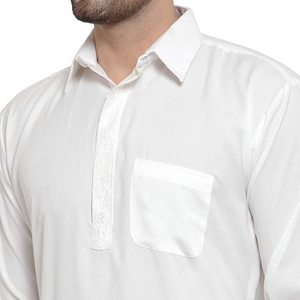 Ensemble Shalwar Kameez pour homme, respirant, décontracté, pour l'hiver, couleur unie, grande taille, tissu tricoté toutes saisons, évacuation de l'humidité, séchage rapide - Product Image 5