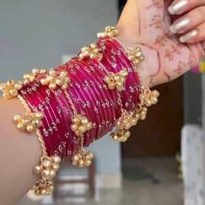 Most Demanding Pakistani Indian Churiyan Sets Women's Trendy Lightweight Wedding Wear Bridal Design Kashmiri <b>Bangles</b> Chudiyan - Product Image 5