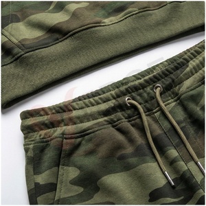 Ensemble de survêtement camouflage pour homme, à capuche, manches longues, fermeture à cordon, coupe décontractée, pour l'automne, 100 % polyester respirant - Product Image 5