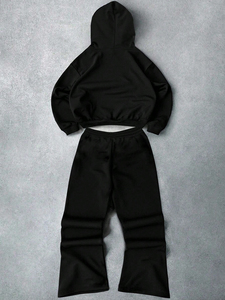 Survêtement d'hiver personnalisé pour homme à capuche, séchage rapide, respirant, écologique, lavage vintage, impression personnalisée, grandes tailles, OEM 2026 - Product Image 3